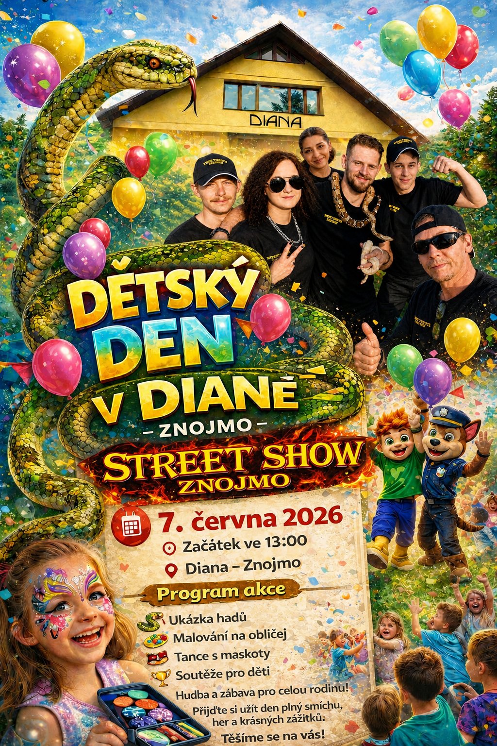 Dětský den v Dianě Znojmo – Street Show 7.6.2026